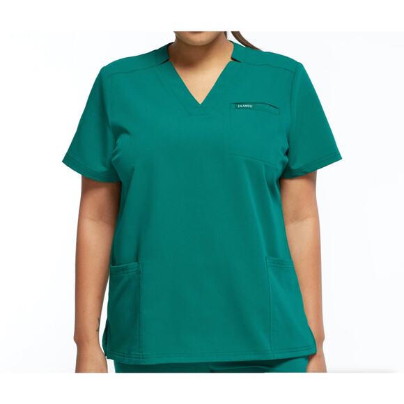 Jaanuu women's relaxed 3 pocket top‎ hunter green size Large NWT - Picture 1 of 3